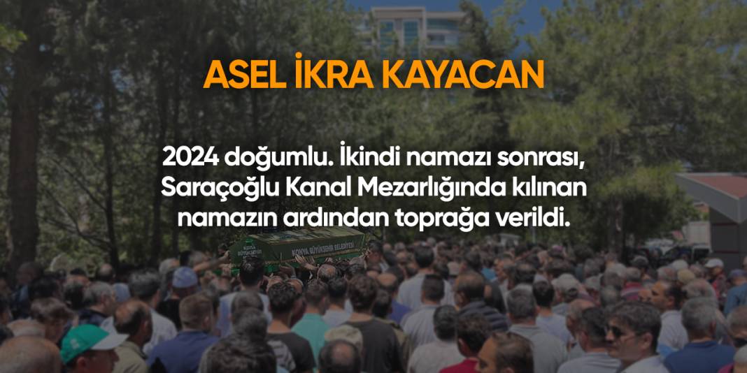 Konya'da bugün vefat edenler | 7 Aralık 2024 2
